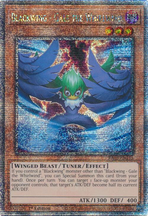 Blackwing - Gale the Whirlwind (Quarter Century Secret Rare) [RA03-EN215] Quarter Century Secret Rare | Exor Games New Glasgow