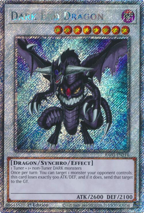 Dark End Dragon (Platinum Secret Rare) [RA03-EN216] Platinum Secret Rare | Exor Games New Glasgow