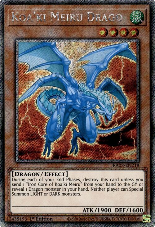 Koa'ki Meiru Drago (Platinum Secret Rare) [RA03-EN218] Platinum Secret Rare | Exor Games New Glasgow