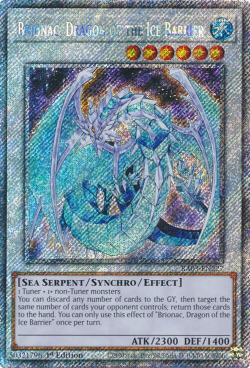 Brionac, Dragon of the Ice Barrier (Platinum Secret Rare) [RA03-EN227] Platinum Secret Rare | Exor Games New Glasgow