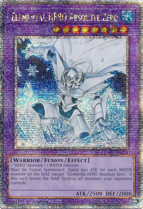 Elemental HERO Absolute Zero (Quarter Century Secret Rare) [RA03-EN231] Quarter Century Secret Rare | Exor Games New Glasgow