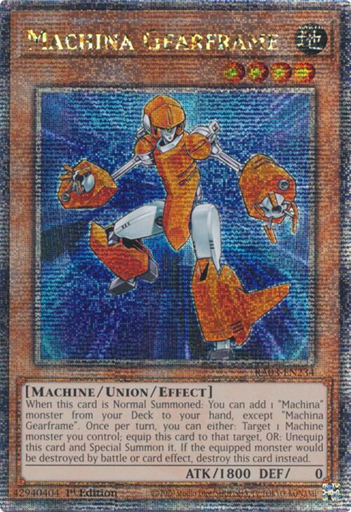 Machina Gearframe (Quarter Century Secret Rare) [RA03-EN234] Quarter Century Secret Rare | Exor Games New Glasgow