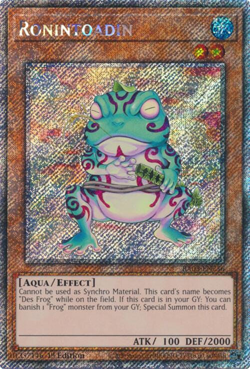 Ronintoadin (Platinum Secret Rare) [RA03-EN236] Platinum Secret Rare | Exor Games New Glasgow