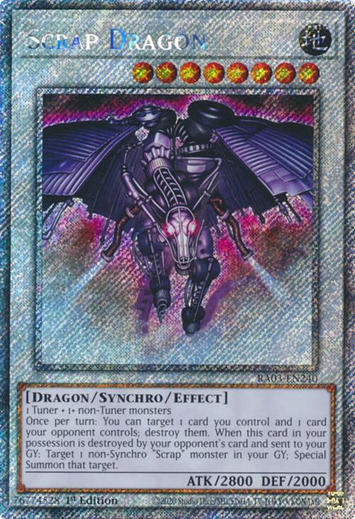 Scrap Dragon (Platinum Secret Rare) [RA03-EN240] Platinum Secret Rare | Exor Games New Glasgow