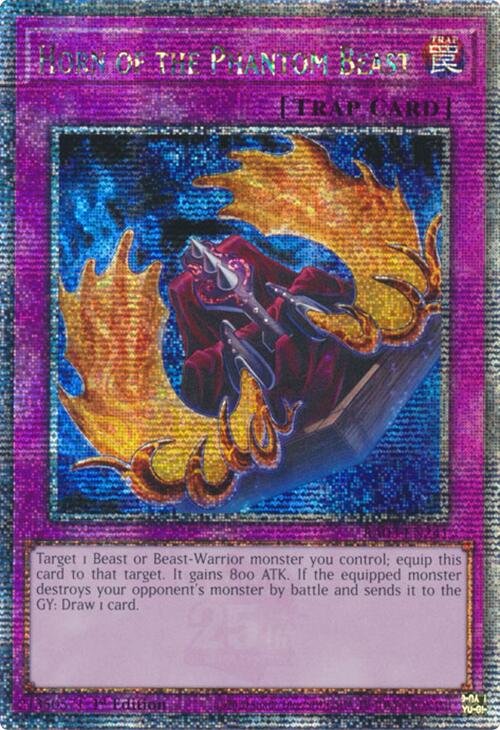 Horn of the Phantom Beast (Quarter Century Secret Rare) [RA03-EN241] Quarter Century Secret Rare | Exor Games New Glasgow