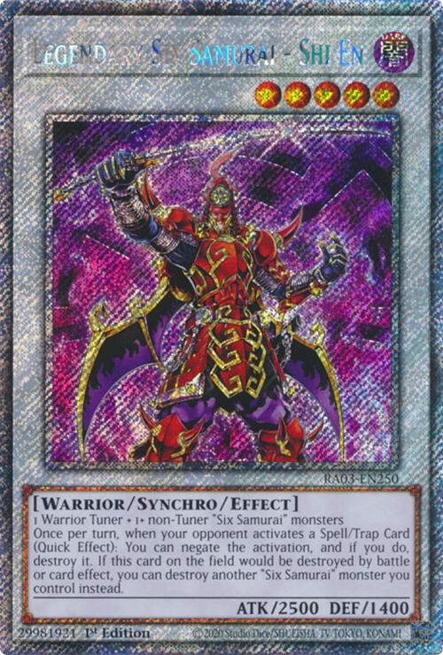 Legendary Six Samurai - Shi En (Platinum Secret Rare) [RA03-EN250] Platinum Secret Rare | Exor Games New Glasgow