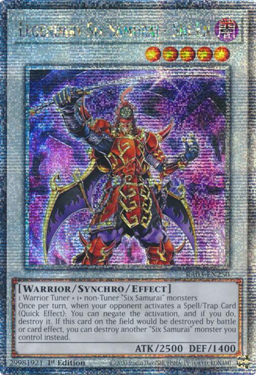 Legendary Six Samurai - Shi En (Quarter Century Secret Rare) [RA03-EN250] Quarter Century Secret Rare | Exor Games New Glasgow