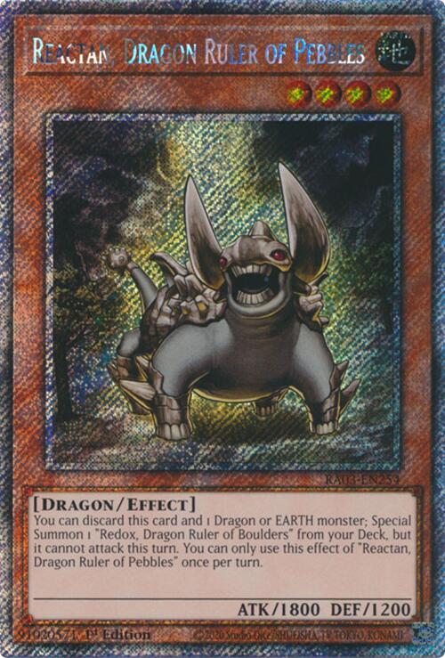 Reactan, Dragon Ruler of Pebbles (Platinum Secret Rare) [RA03-EN254] Platinum Secret Rare | Exor Games New Glasgow