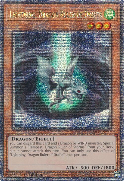 Lightning, Dragon Ruler of Drafts (Quarter Century Secret Rare) [RA03-EN257] Quarter Century Secret Rare | Exor Games New Glasgow