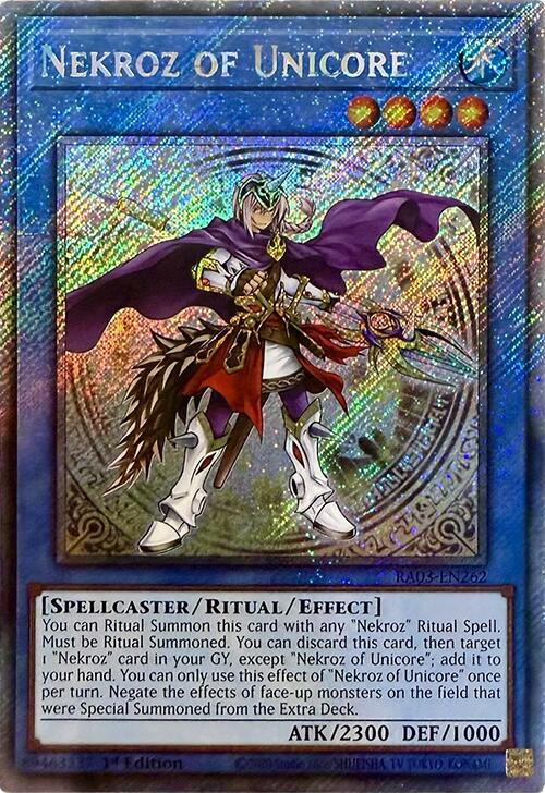 Nekroz of Unicore (Platinum Secret Rare) [RA03-EN262] Platinum Secret Rare | Exor Games New Glasgow