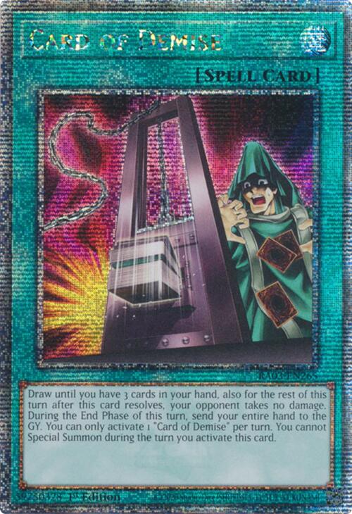 Card of Demise (Quarter Century Secret Rare) [RA03-EN265] Quarter Century Secret Rare | Exor Games New Glasgow