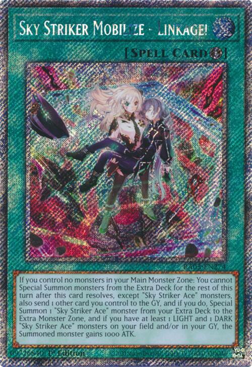 Sky Striker Mobilize - Linkage! (Platinum Secret Rare) [RA03-EN274] Platinum Secret Rare | Exor Games New Glasgow