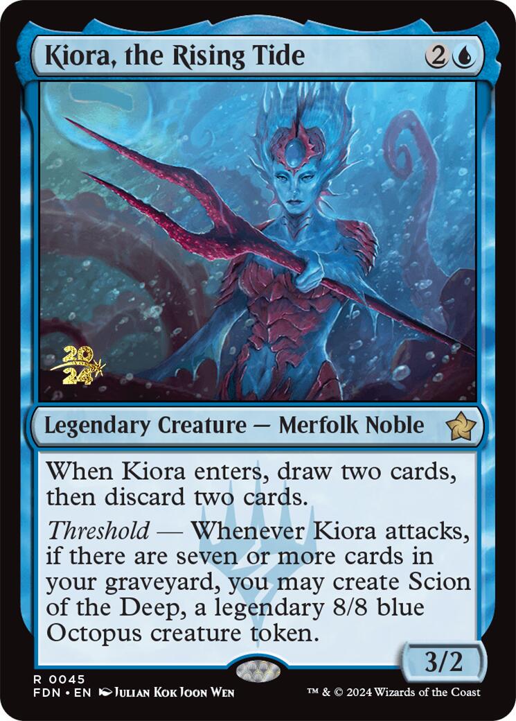 Kiora, the Rising Tide [Foundations Prerelease Promos] | Exor Games New Glasgow