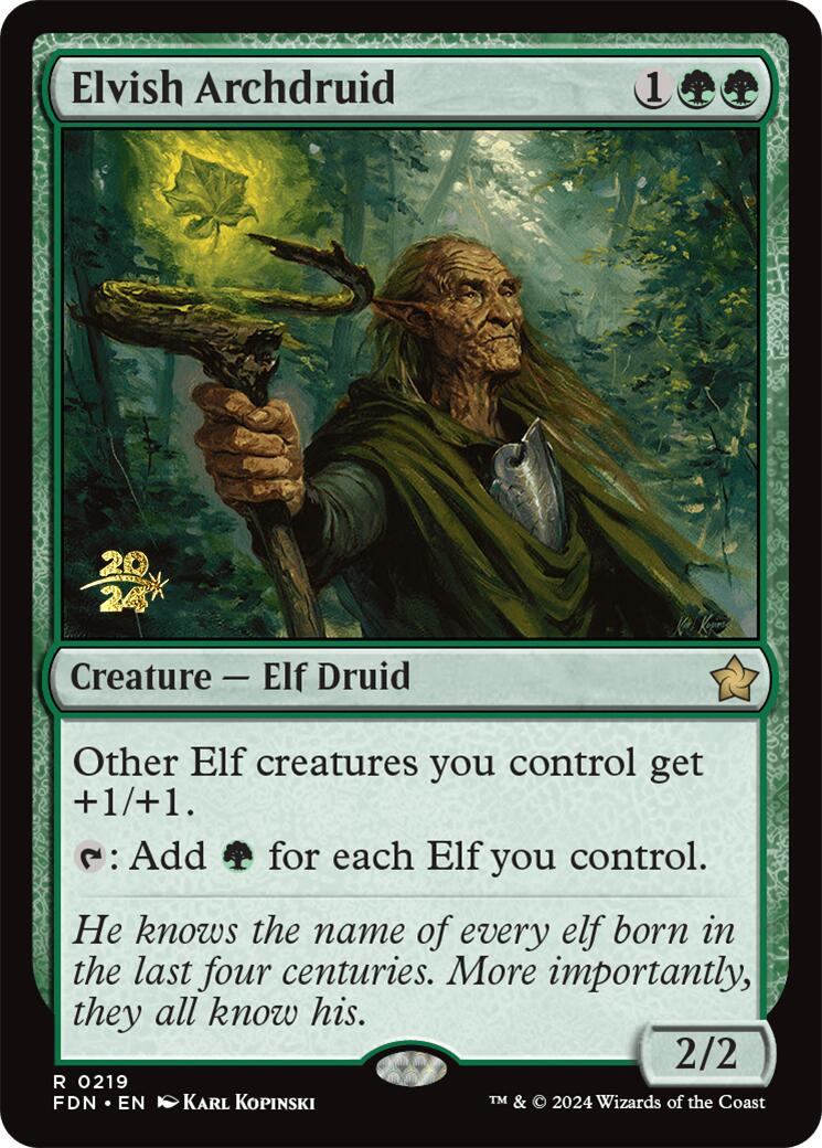 Elvish Archdruid [Foundations Prerelease Promos] | Exor Games New Glasgow