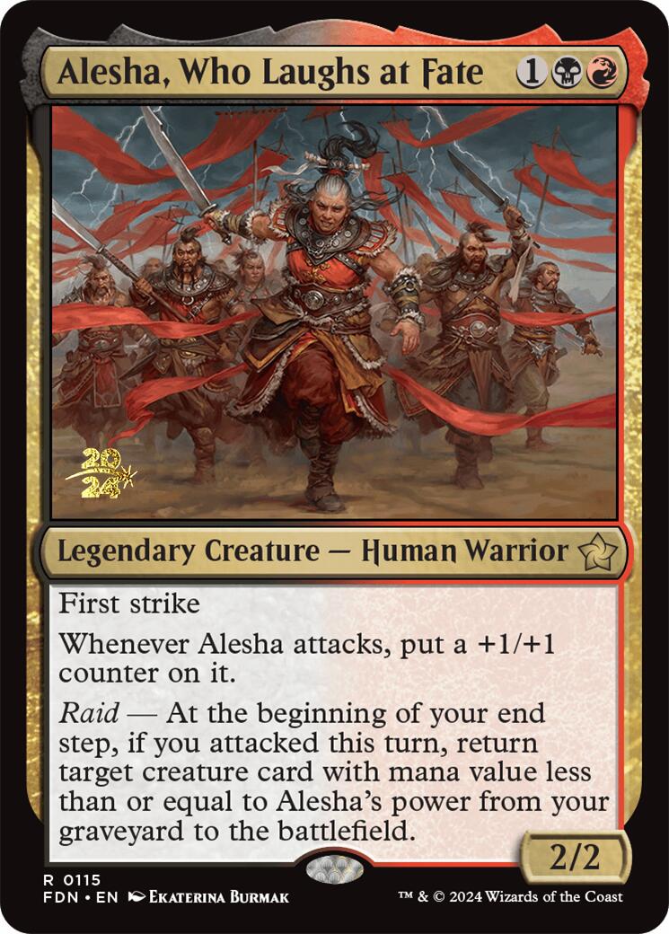 Alesha, Who Laughs at Fate [Foundations Prerelease Promos] | Exor Games New Glasgow