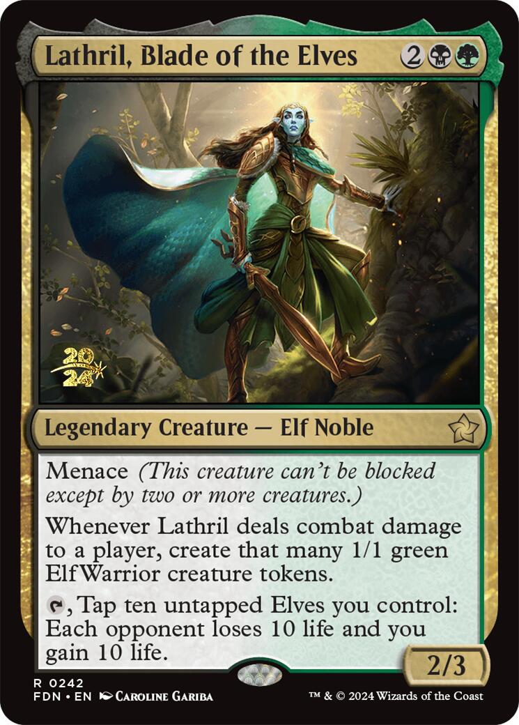 Lathril, Blade of the Elves [Foundations Prerelease Promos] | Exor Games New Glasgow