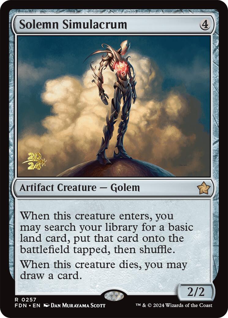 Solemn Simulacrum [Foundations Prerelease Promos] | Exor Games New Glasgow