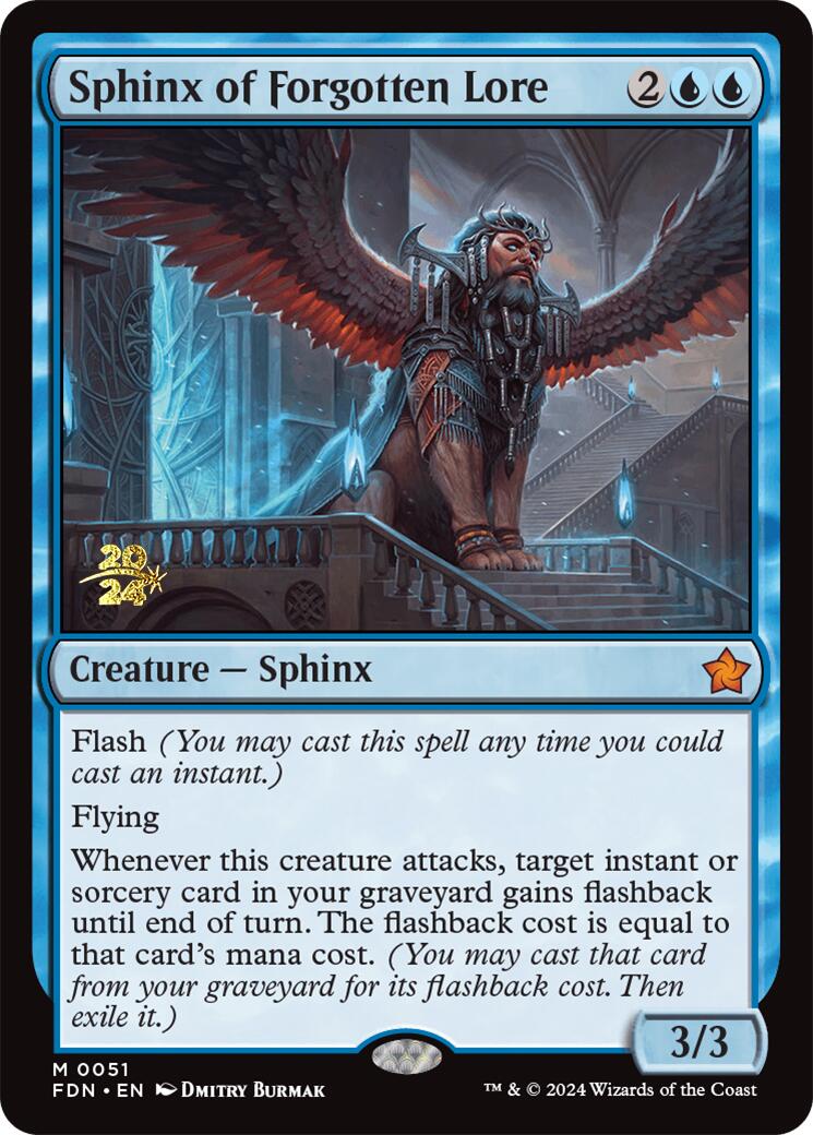 Sphinx of Forgotten Lore [Foundations Prerelease Promos] | Exor Games New Glasgow