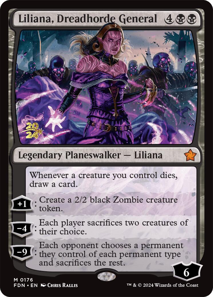 Liliana, Dreadhorde General [Foundations Prerelease Promos] | Exor Games New Glasgow