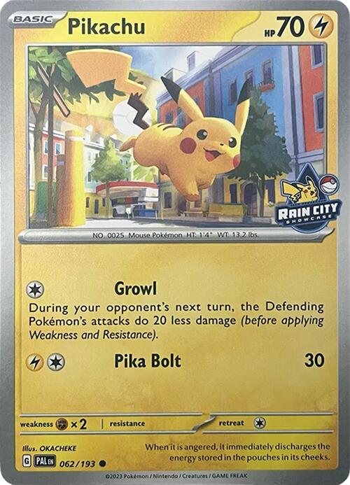 Pikachu (062/193) (Rain City Showcase) [Miscellaneous Cards] | Exor Games New Glasgow