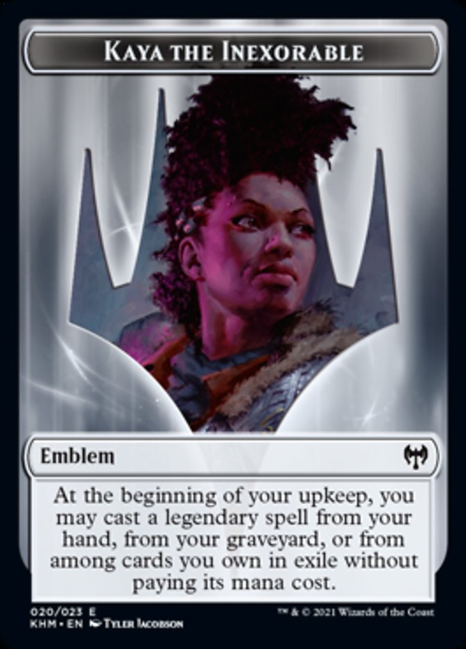 Kaya the Inexorable Emblem [Kaldheim Tokens] | Exor Games New Glasgow