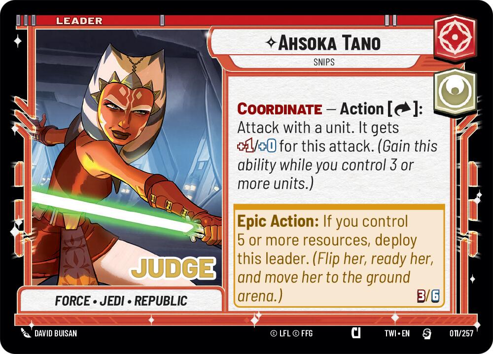 Ahsoka Tano - Snips (011/257) (011/257) [Judge Promos] | Exor Games New Glasgow
