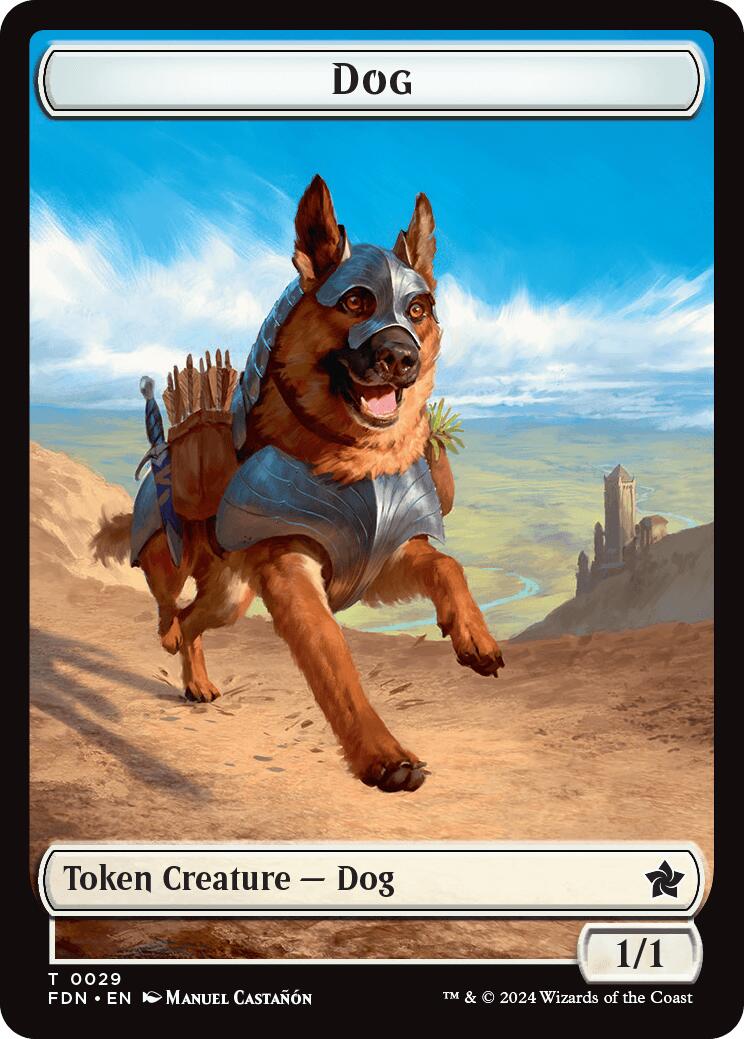 Dog // Beast (0033) Double-Sided Token [Foundations Tokens] | Exor Games New Glasgow