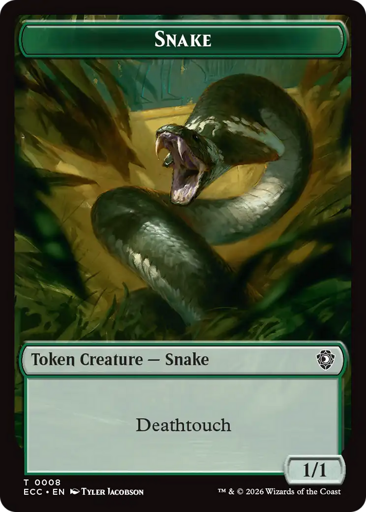 Zombie // Snake Double-Sided Token [Lorwyn Eclipsed Tokens] | Exor Games New Glasgow