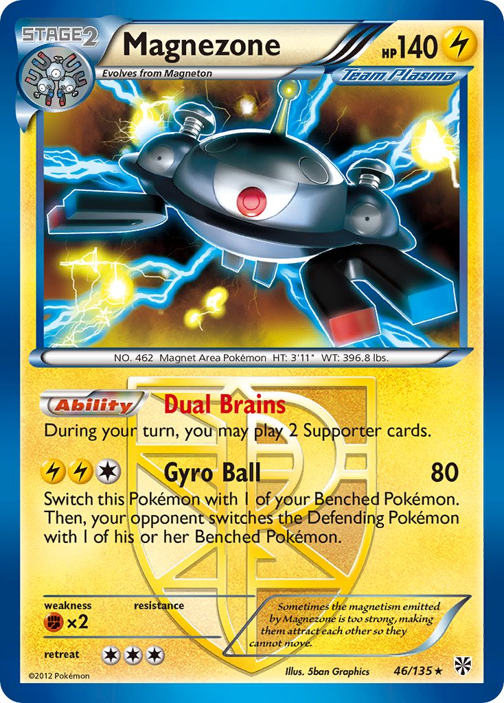 Magnezone (46/135) (Theme Deck Exclusive) [Black & White: Plasma Storm] | Exor Games New Glasgow