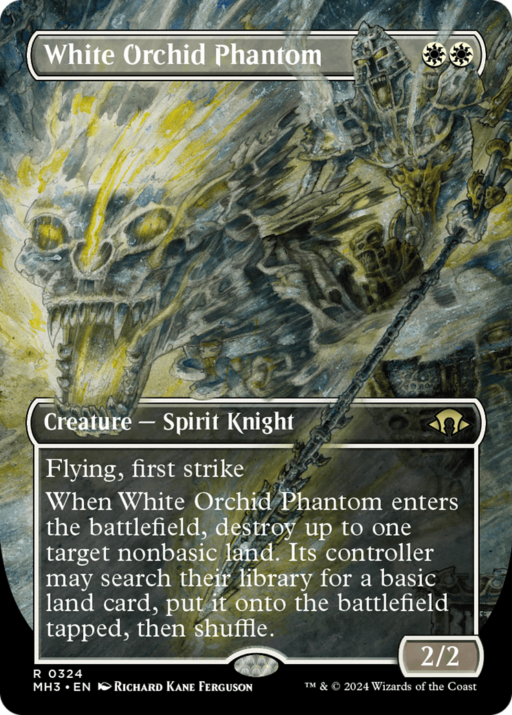 White Orchid Phantom (Borderless) [Modern Horizons 3] | Exor Games New Glasgow