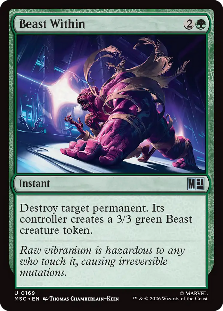 Beast Within (Surge Foil) [Marvel Super Heroes Commander] | Exor Games New Glasgow