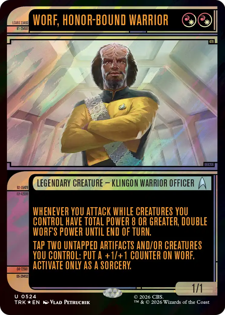 Worf, Honor-Bound Warrior (Showcase) (0524) (Surge Foil) [Star Trek] | Exor Games New Glasgow