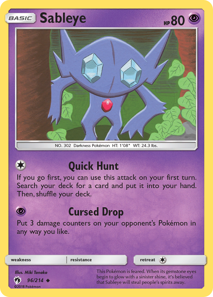 Sableye (96/214) [Sun & Moon: Lost Thunder] | Exor Games New Glasgow