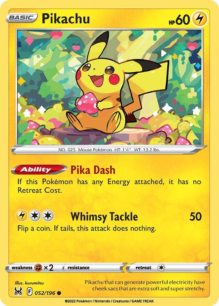 Pikachu (052/196) [Sword & Shield: Lost Origin] | Exor Games New Glasgow