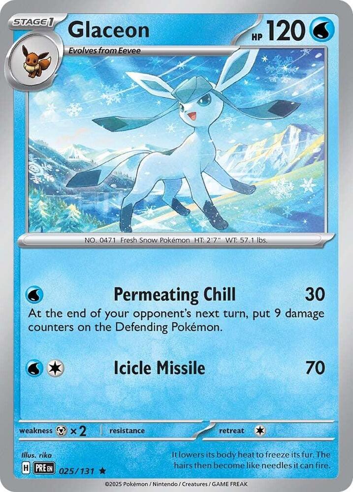 Glaceon (025/131) [Scarlet & Violet: Prismatic Evolutions] | Exor Games New Glasgow