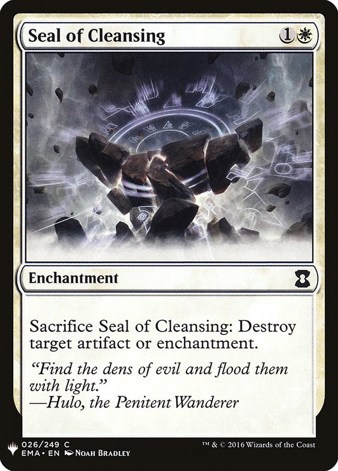 Seal of Cleansing [Mystery Booster] | Exor Games New Glasgow