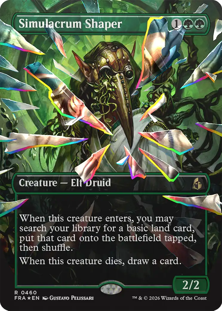 Simulacrum Shaper (Borderless) (Facet Foil) [Reality Fracture] | Exor Games New Glasgow