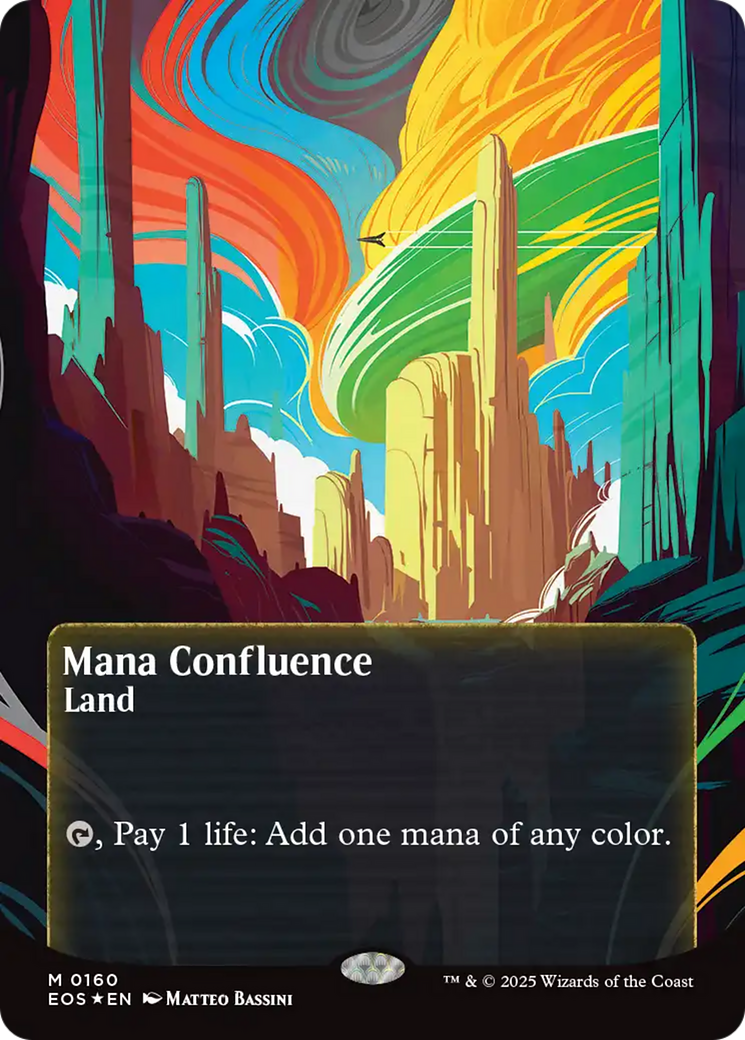 Mana Confluence (0160) (Borderless) (Galaxy Foil) [Edge of Eternities: Stellar Sights] | Exor Games New Glasgow