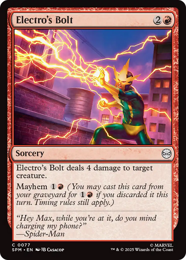 Electro's Bolt [Marvel's Spider-Man] | Exor Games New Glasgow