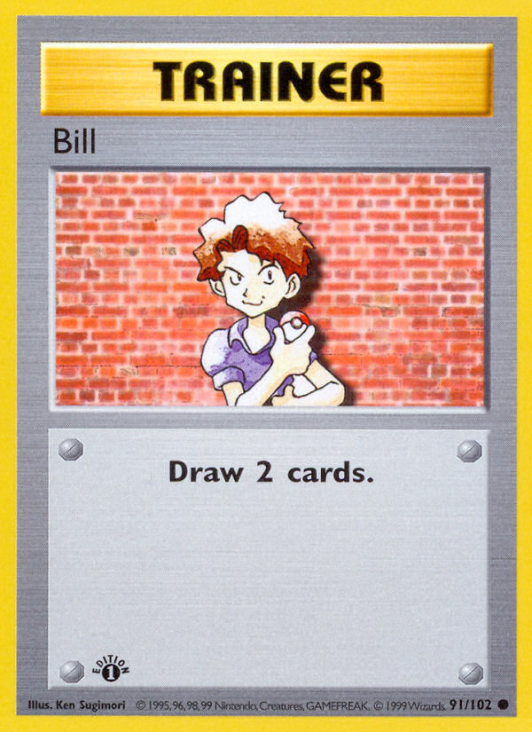 Bill (91/102) (Shadowless) [Base Set 1st Edition] | Exor Games New Glasgow