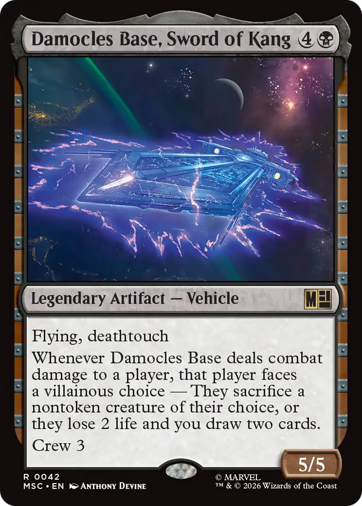 Damocles Base, Sword of Kang (Surge Foil) [Marvel Super Heroes Commander] | Exor Games New Glasgow