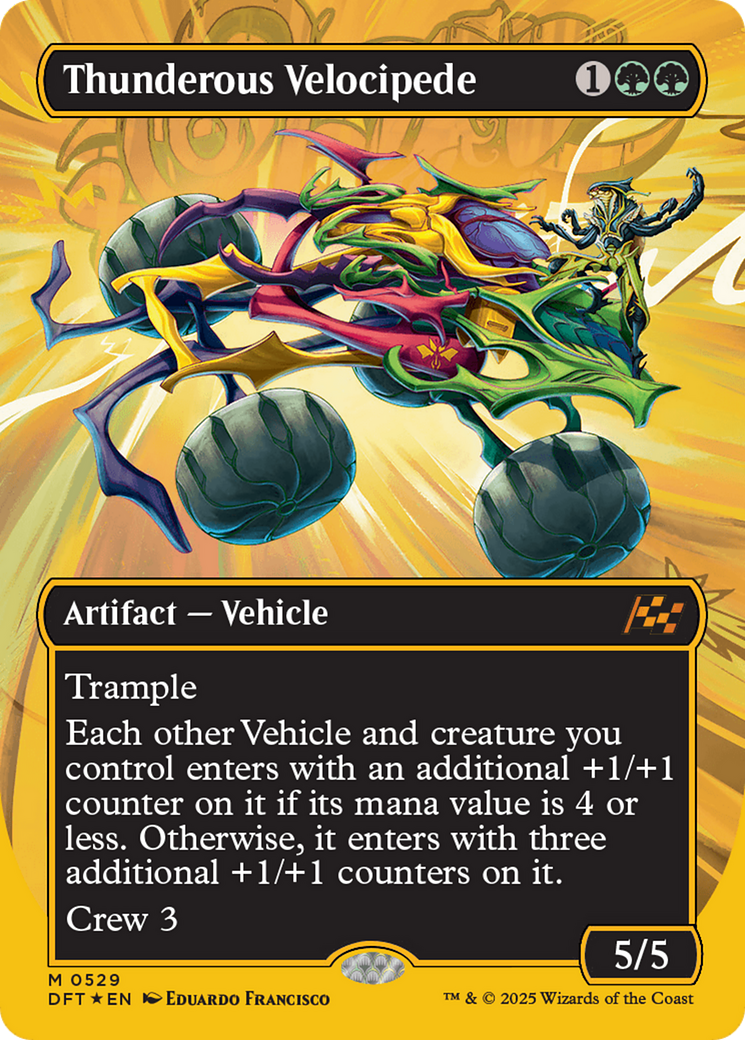 Thunderous Velocipede (Borderless) (First-Place Foil) [Aetherdrift] | Exor Games New Glasgow