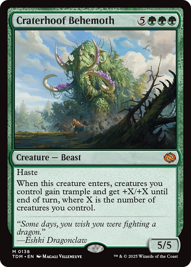 Craterhoof Behemoth [Tarkir: Dragonstorm] | Exor Games New Glasgow