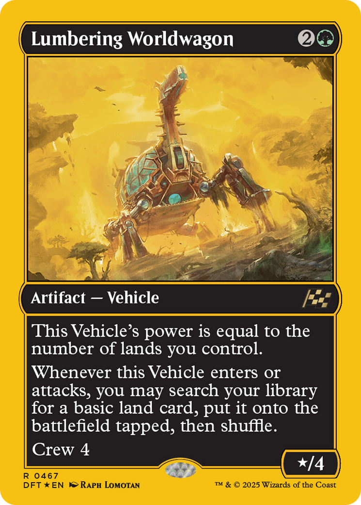 Lumbering Worldwagon (First-Place Foil) [Aetherdrift] | Exor Games New Glasgow