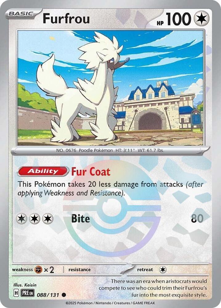 Furfrou (088/131) (Poke Ball Pattern) [Scarlet & Violet: Prismatic Evolutions] | Exor Games New Glasgow