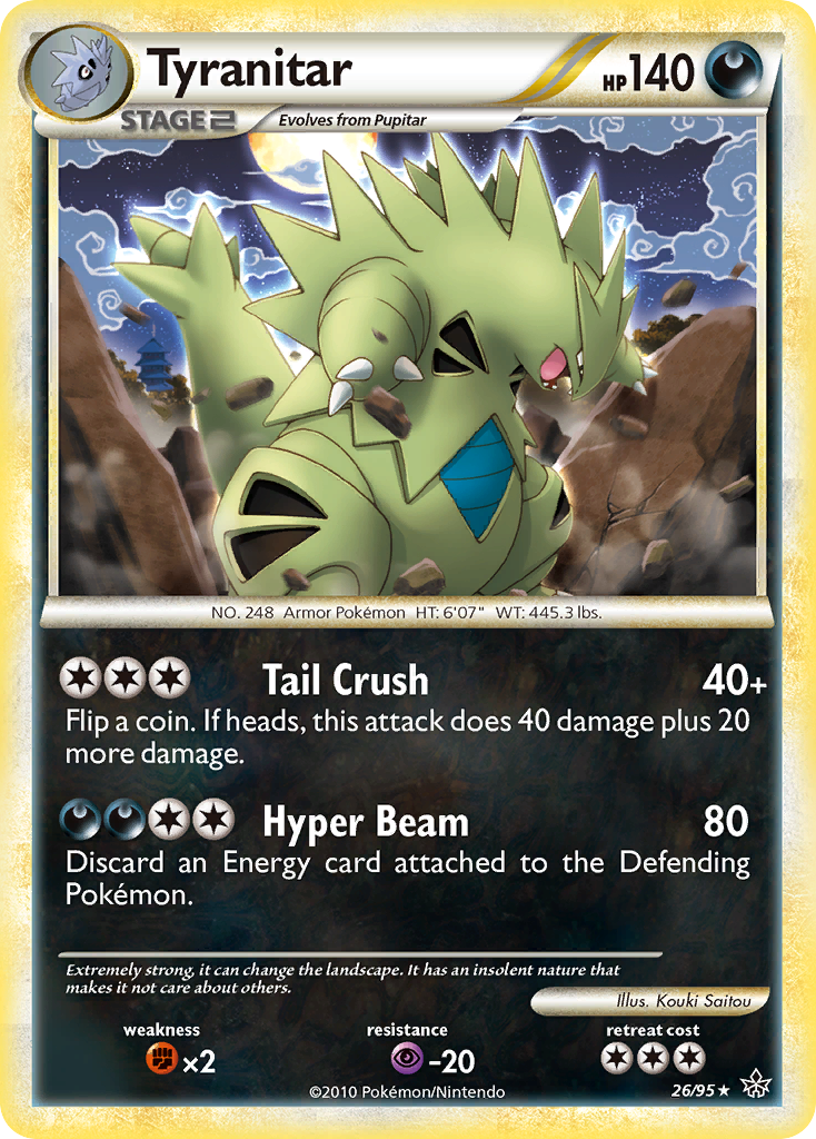 Tyranitar (26/95) [HeartGold & SoulSilver: Unleashed] | Exor Games New Glasgow