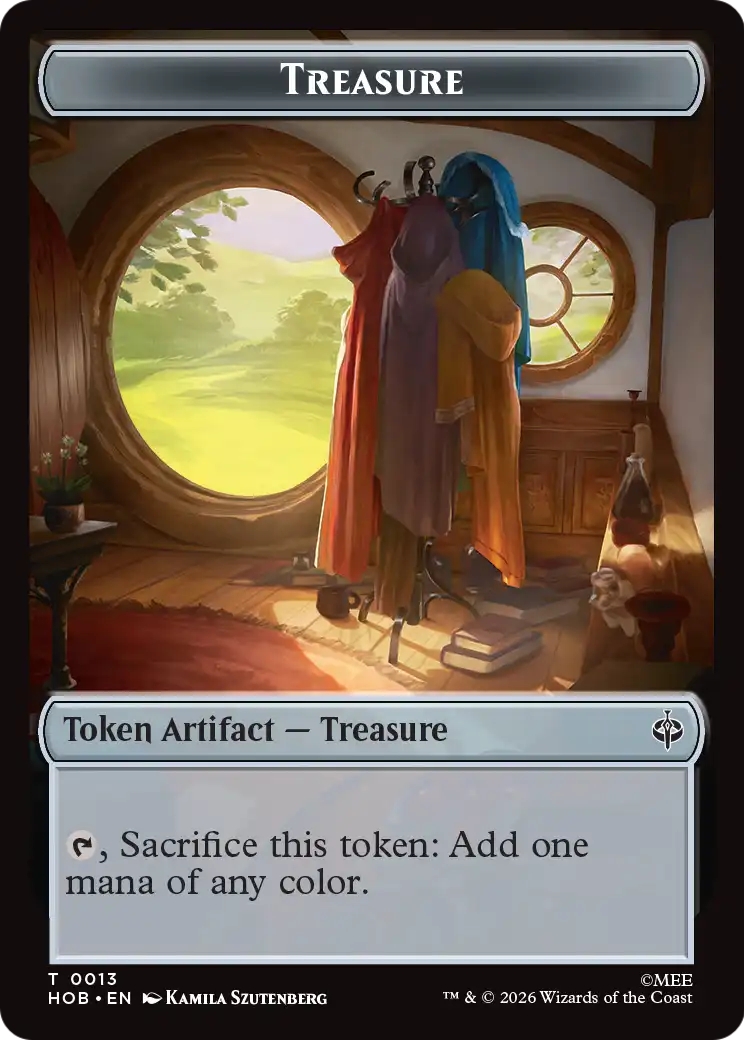 Elf // Treasure (0013) Double-Sided Token [The Hobbit Tokens] | Exor Games New Glasgow