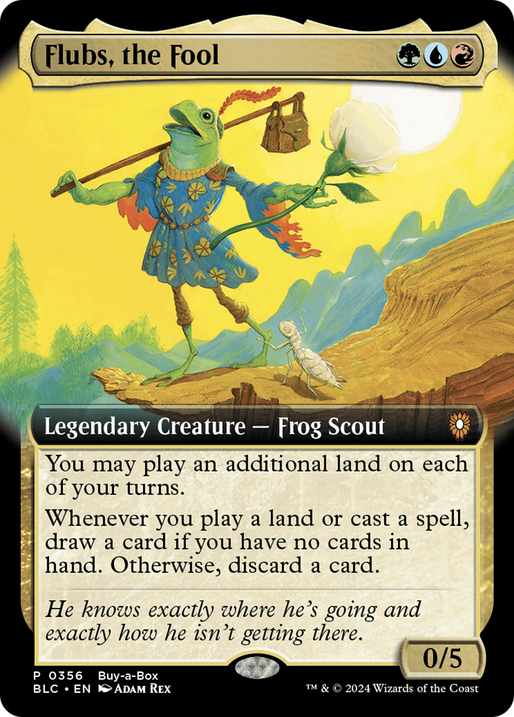 Flubs, the Fool (Buy-A-Box) (Extended Art) [Bloomburrow Promos] | Exor Games New Glasgow