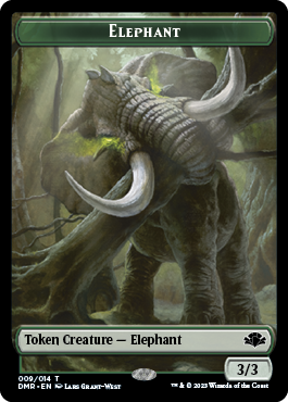 Elephant // Bird Double-Sided Token [Dominaria Remastered Tokens] | Exor Games New Glasgow