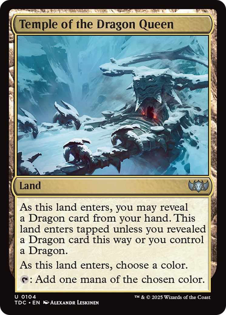 Temple of the Dragon Queen [Tarkir: Dragonstorm Commander] | Exor Games New Glasgow